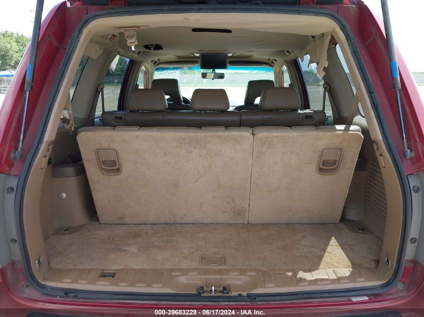 2006 Honda Pilot Ex-L VIN: 2HKYF18686H523147 Lot: 39683229