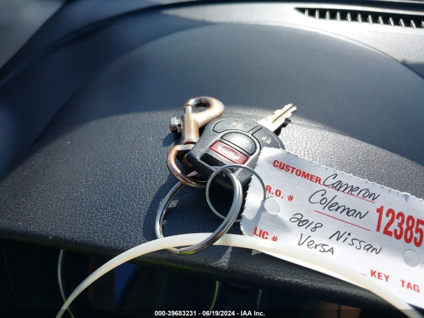 2018 Nissan Versa 1.6 Sv VIN: 3N1CN7AP9JL873823 Lot: 39683231