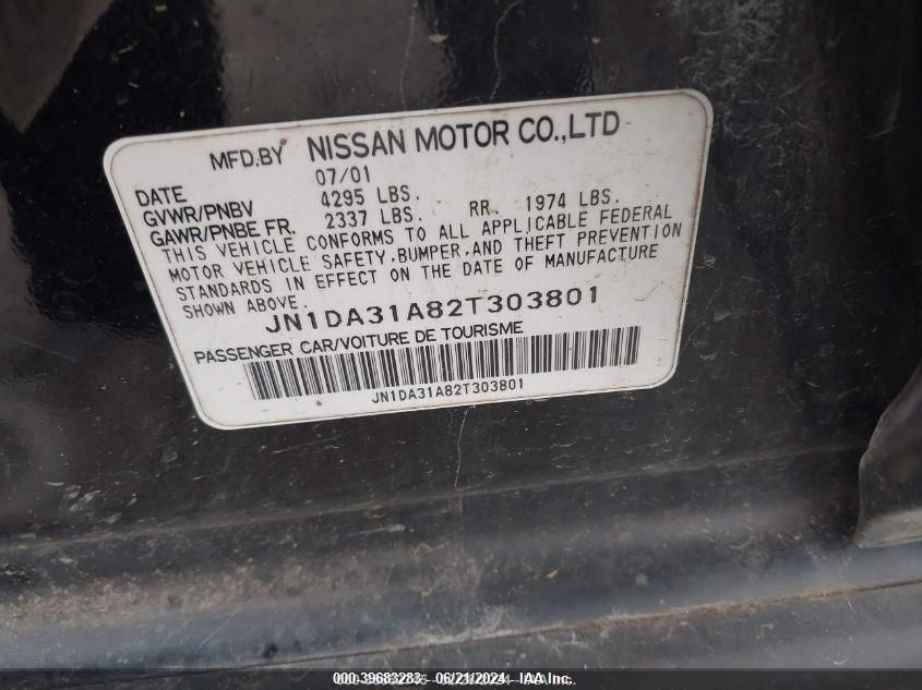 JN1DA31A82T303801 2002 Nissan Maxima Se