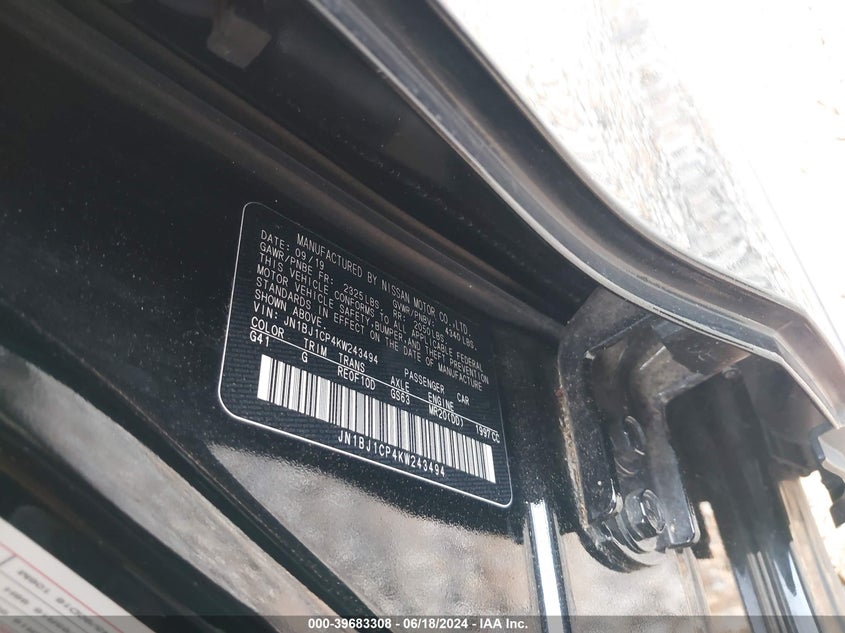 2019 Nissan Rogue Sport S VIN: JN1BJ1CP4KW243494 Lot: 39683308