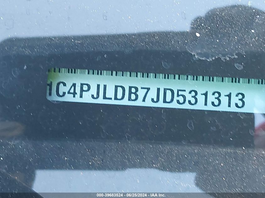 2018 Jeep Cherokee Limited Fwd VIN: 1C4PJLDB7JD531313 Lot: 39683524