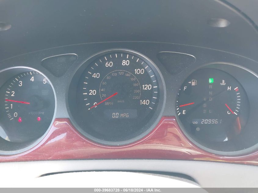 2004 Lexus Es 330 VIN: JTHBA30G440009745 Lot: 39683728