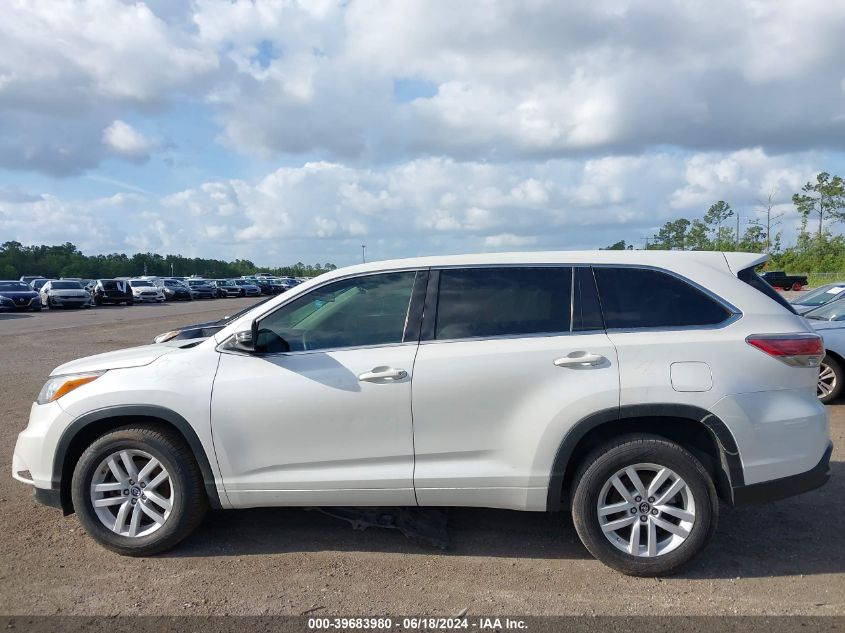 2016 Toyota Highlander Le VIN: 5TDZARFH2GS021803 Lot: 39683980