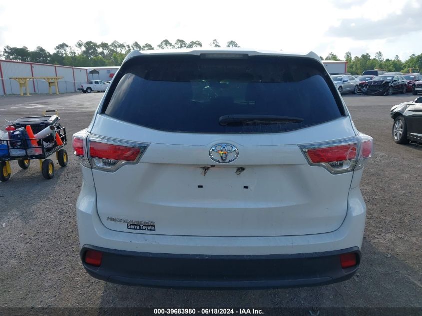 2016 Toyota Highlander Le VIN: 5TDZARFH2GS021803 Lot: 39683980