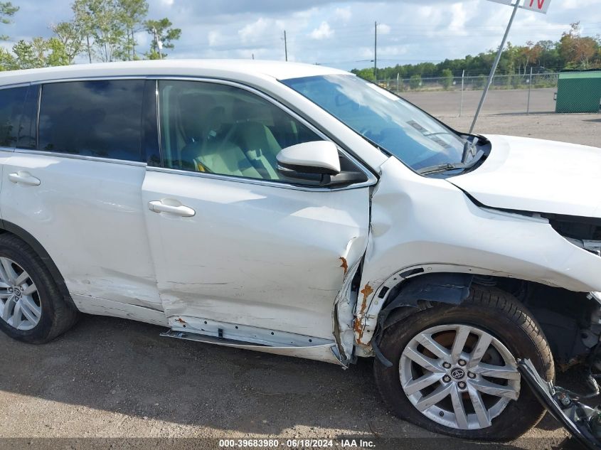 2016 Toyota Highlander Le VIN: 5TDZARFH2GS021803 Lot: 39683980