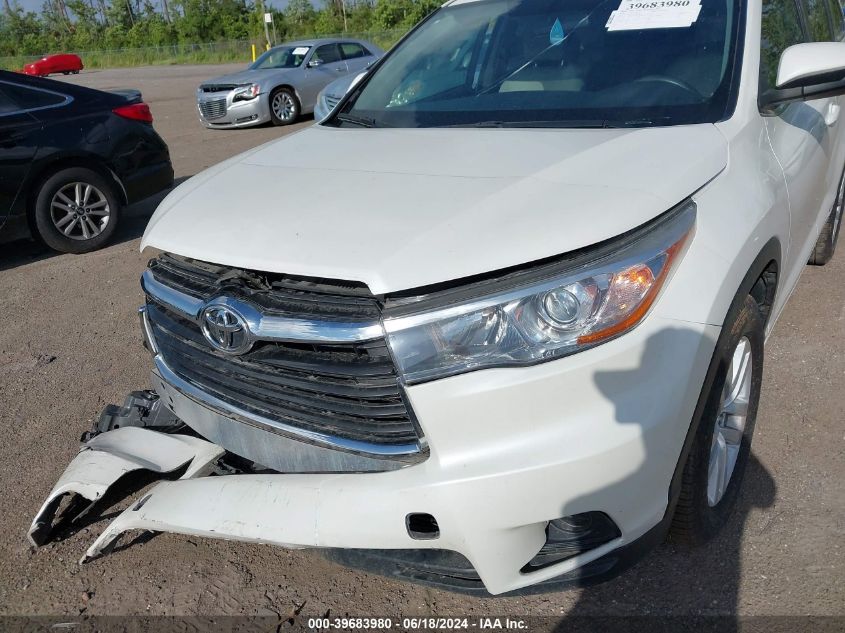 2016 Toyota Highlander Le VIN: 5TDZARFH2GS021803 Lot: 39683980