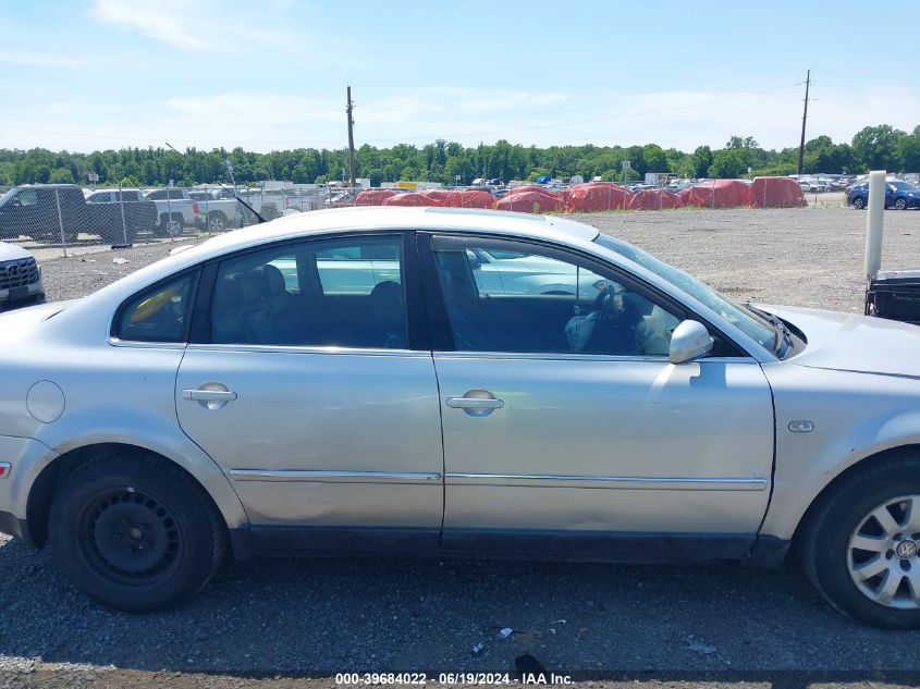 2003 Volkswagen Passat Gls VIN: WVWPD63B23P396396 Lot: 39684022