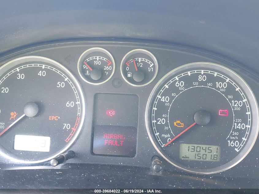 2003 Volkswagen Passat Gls VIN: WVWPD63B23P396396 Lot: 39684022