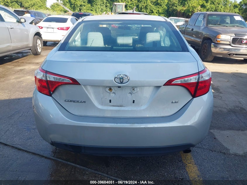 2016 Toyota Corolla Le VIN: 2T1BURHE1GC564502 Lot: 39684051