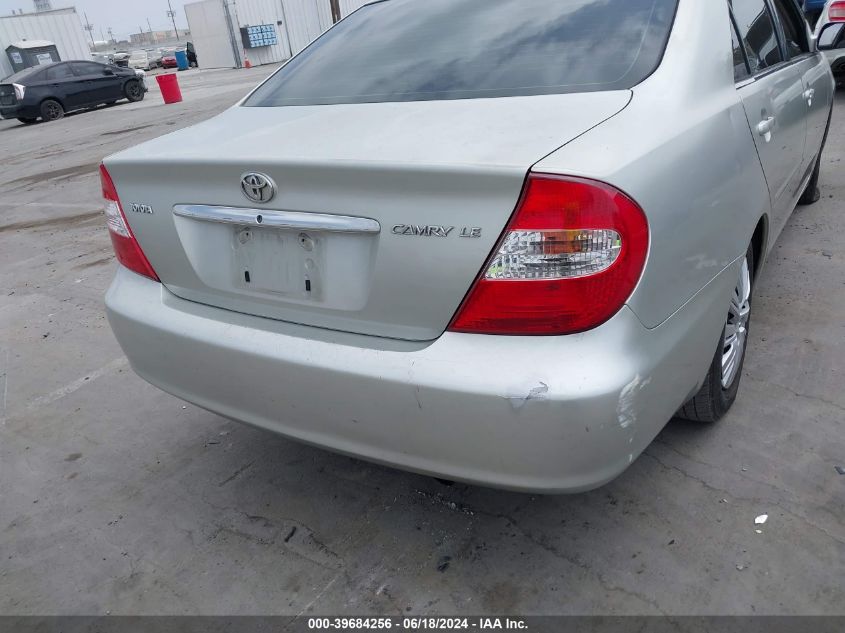 2003 Toyota Camry Le VIN: JTDBE32K930170159 Lot: 39684256