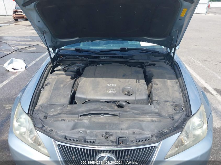 2007 Lexus Is 250 VIN: JTHCK262275008348 Lot: 39684273