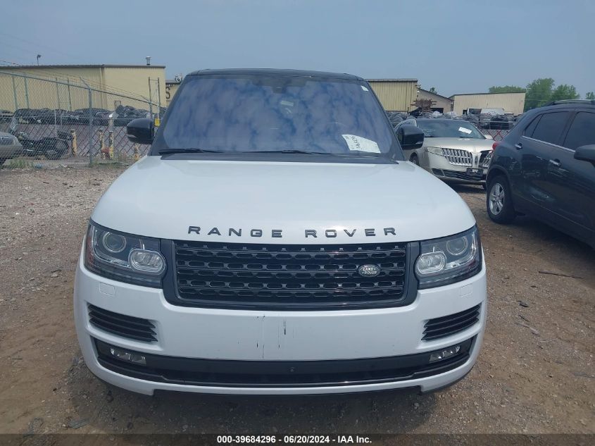 2016 Land Rover Range Rover 3.0L V6 Turbocharged Diesel Hse Td6 VIN: SALGS2KF1GA255274 Lot: 39684296