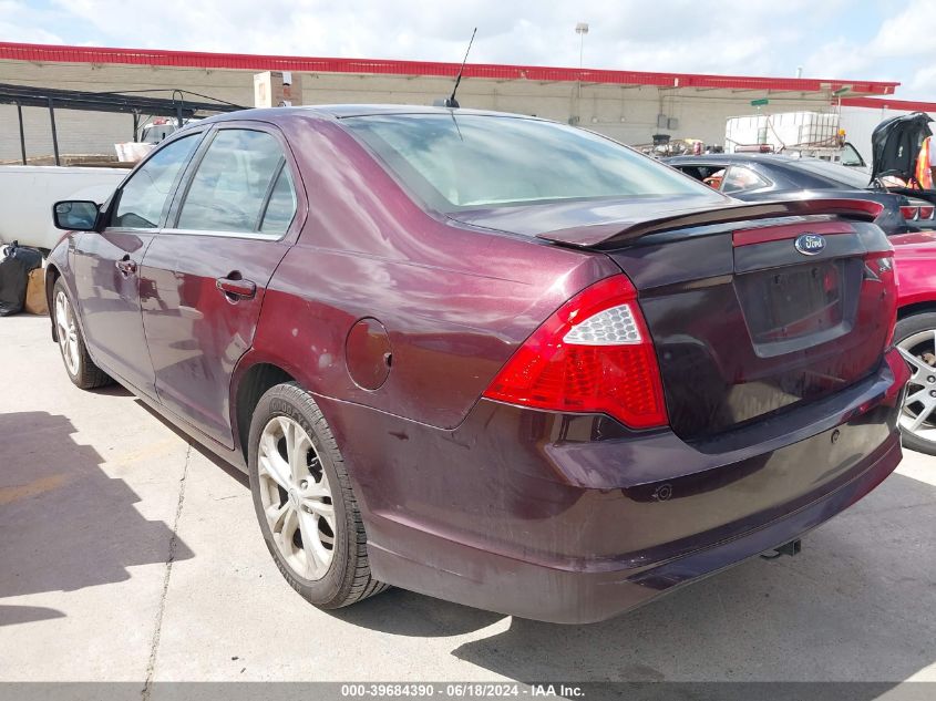 2012 Ford Fusion Se VIN: 3FAHP0HA8CR246185 Lot: 39684390