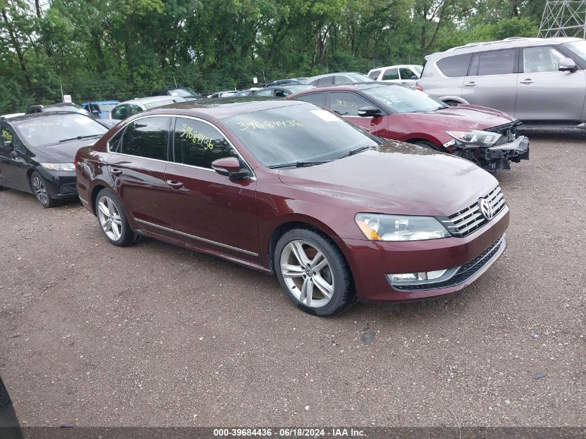 2012 Volkswagen Passat 2.0L Tdi Se VIN: 1VWBN7A37CC061485 Lot: 39684436