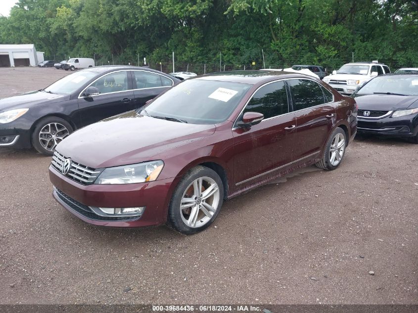 2012 Volkswagen Passat 2.0L Tdi Se VIN: 1VWBN7A37CC061485 Lot: 39684436