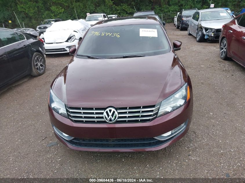 2012 Volkswagen Passat 2.0L Tdi Se VIN: 1VWBN7A37CC061485 Lot: 39684436