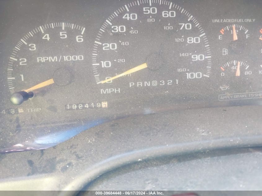 1997 GMC Sierra 1500 Sl Wideside VIN: 2GTEC19R5V1527032 Lot: 39684448