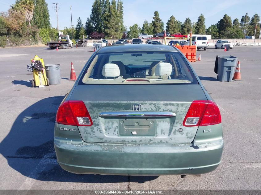 2003 Honda Civic Lx VIN: 2HGES16533H604457 Lot: 39684486