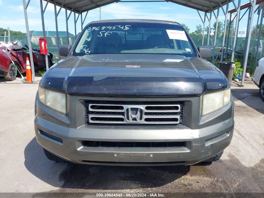 2006 Honda Ridgeline Rtl VIN: 2HJYK165X6H559531 Lot: 39684545