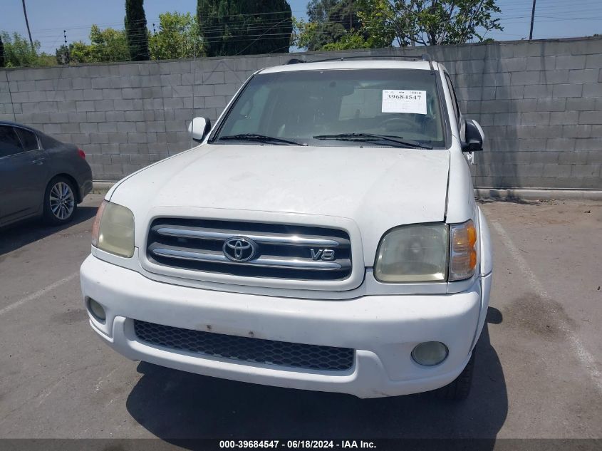 2002 Toyota Sequoia Limited V8 VIN: 5TDZT38A02S117459 Lot: 39684547