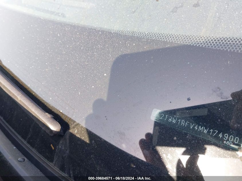 2021 Toyota Rav4 Xle VIN: 2T3W1RFV4MW174900 Lot: 39684571