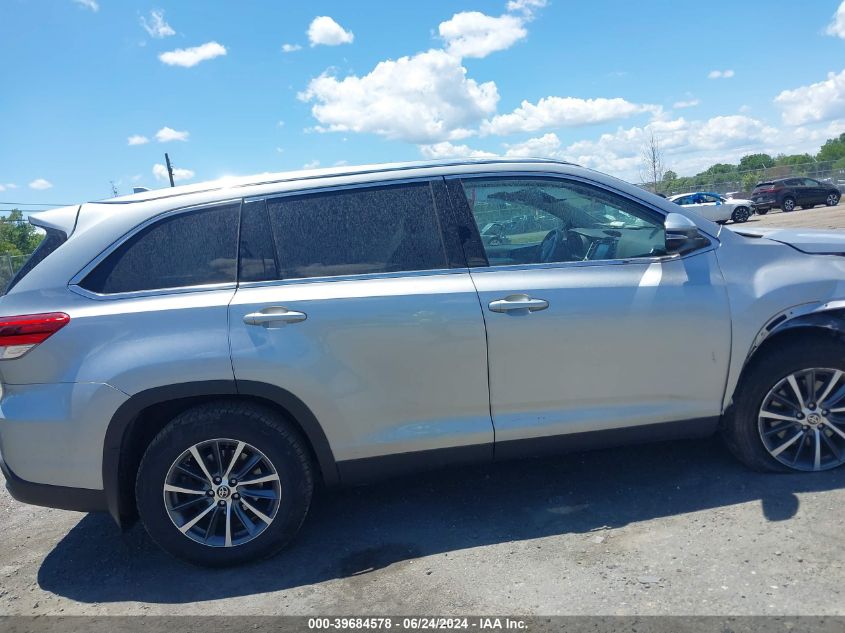 2019 Toyota Highlander Xle VIN: 5TDJZRFH8KS626634 Lot: 39684578