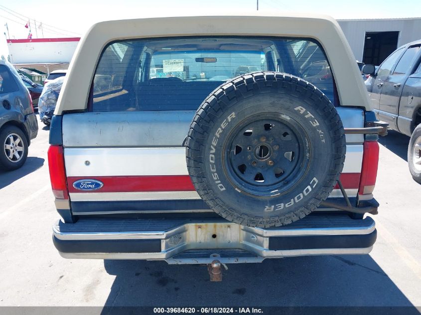 1991 Ford Bronco U100 VIN: 1FMEU15HXMLA51228 Lot: 39684620