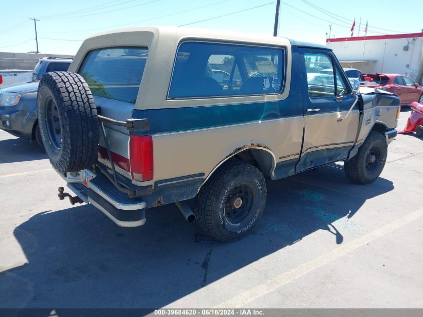 1991 Ford Bronco U100 VIN: 1FMEU15HXMLA51228 Lot: 39684620