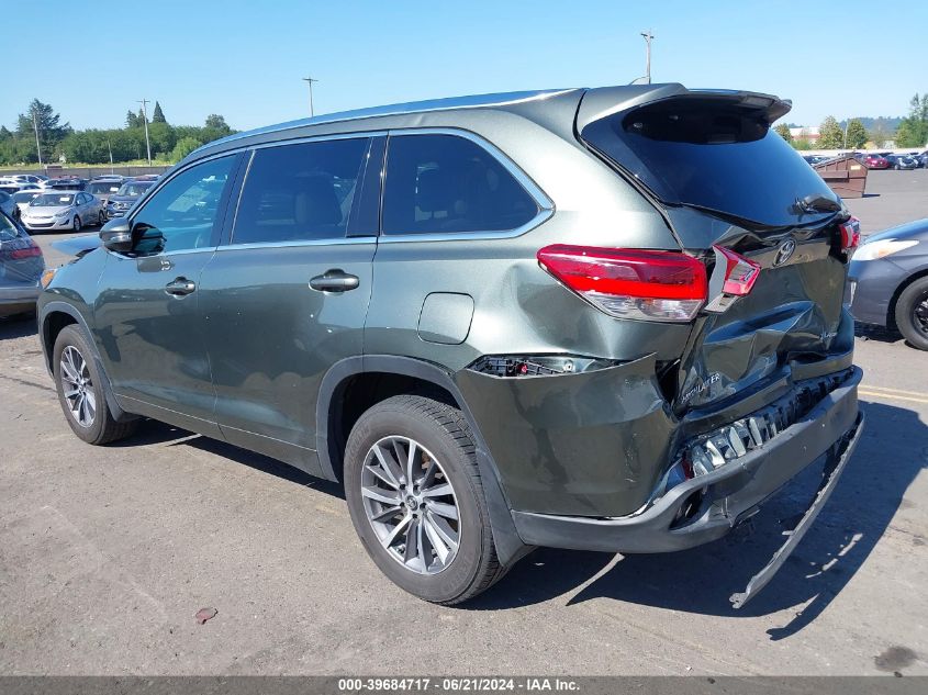 2018 Toyota Highlander Xle VIN: 5TDJZRFH2JS900960 Lot: 39684717