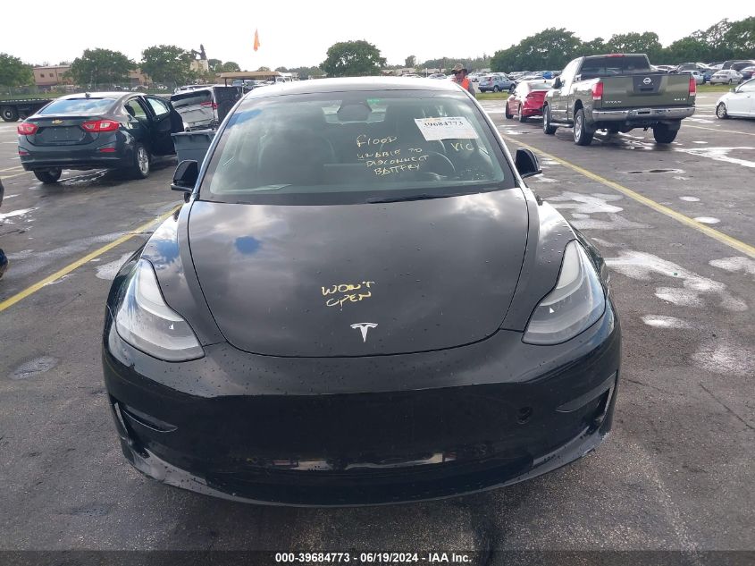 2021 Tesla Model 3 Standard Range Plus Rear-Wheel Drive VIN: 5YJ3E1EA7MF098392 Lot: 39684773