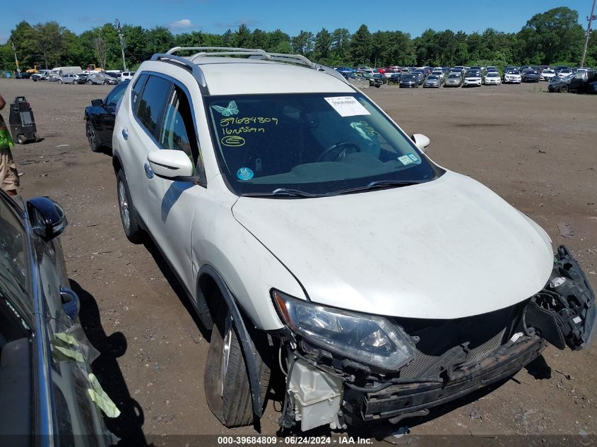 2016 Nissan Rogue Sv VIN: KNMAT2MV7GP674130 Lot: 39684809