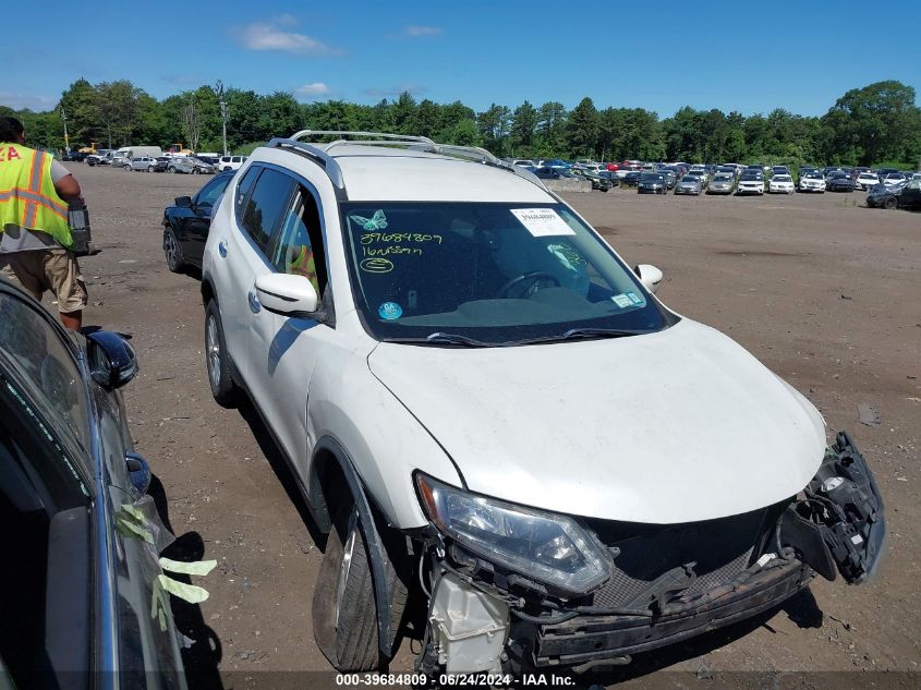 2016 Nissan Rogue Sv VIN: KNMAT2MV7GP674130 Lot: 39684809