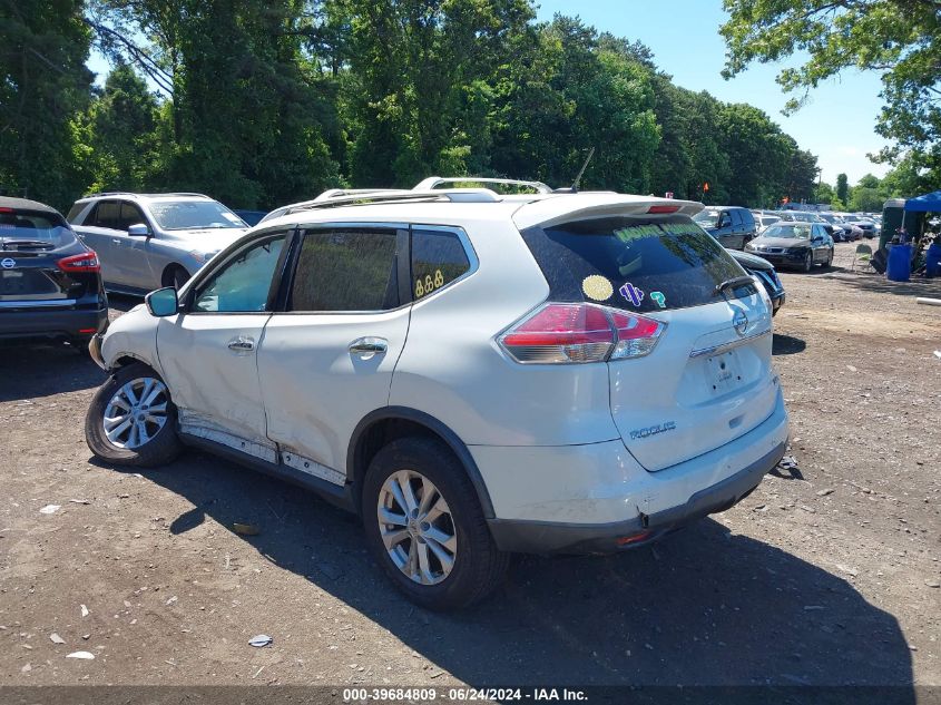 2016 Nissan Rogue Sv VIN: KNMAT2MV7GP674130 Lot: 39684809