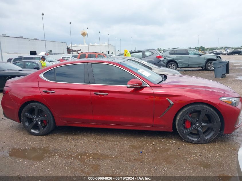 2019 Genesis G70 3.3T Dynamic VIN: KMTG34LE6KU021727 Lot: 39684826