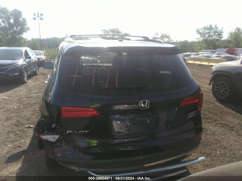 2016 Honda Pilot Touring VIN: 5FNYF6H91GB118822 Lot: 39684971