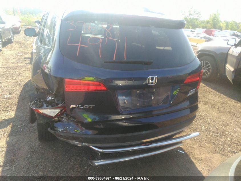 2016 Honda Pilot Touring VIN: 5FNYF6H91GB118822 Lot: 39684971