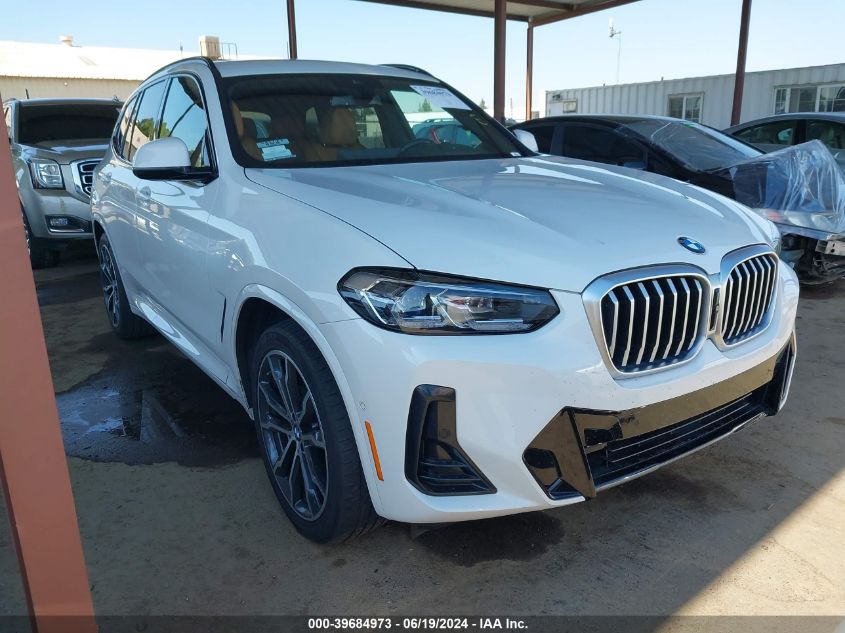 2023 BMW X3 xDrive30I VIN: 5UX53DP07P9R19251 Lot: 39684973