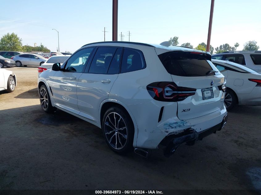 2023 BMW X3 xDrive30I VIN: 5UX53DP07P9R19251 Lot: 39684973