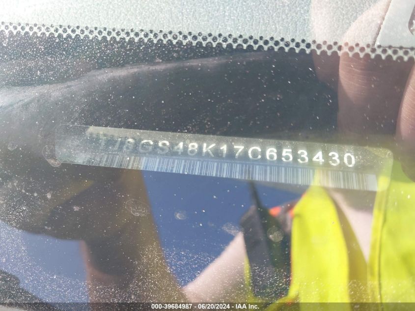 2007 Jeep Grand Cherokee Laredo VIN: 1J8GS48K17C653430 Lot: 39684987