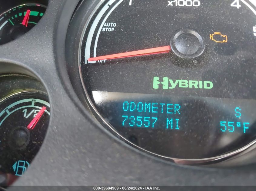 2009 Chevrolet Tahoe Hybrid VIN: 1GNFC13509R121495 Lot: 39684989