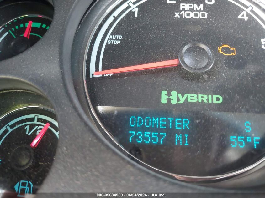 2009 Chevrolet Tahoe Hybrid VIN: 1GNFC13509R121495 Lot: 39684989