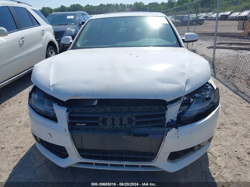 2010 Audi A4 2.0T Premium VIN: WAUBFAFL8AN052878 Lot: 39685016