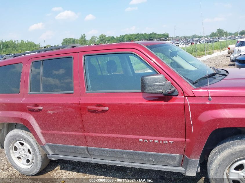 2014 Jeep Patriot Sport VIN: 1C4NJRBB5ED841155 Lot: 39685068