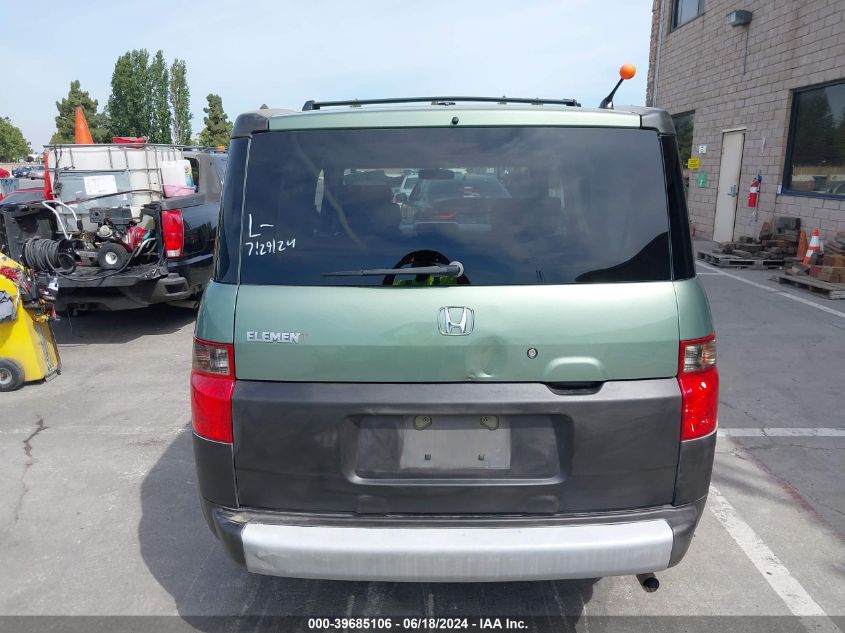 2003 Honda Element Ex VIN: 5J6YH17593L021607 Lot: 39685106