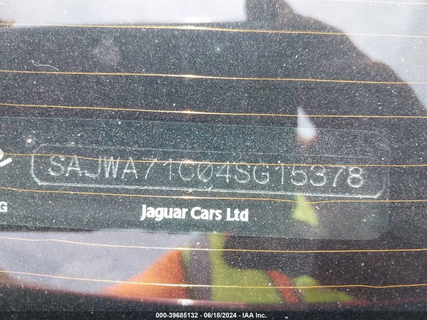 2004 Jaguar Xj Xj8 VIN: SAJWA71C04SG15378 Lot: 39685132