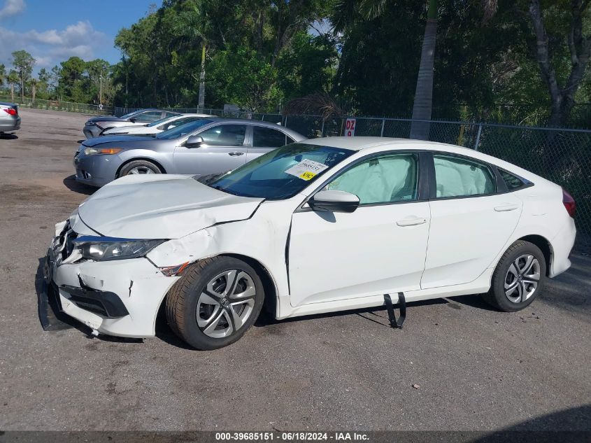 2018 Honda Civic Lx VIN: 19XFC2F50JE023870 Lot: 39685151