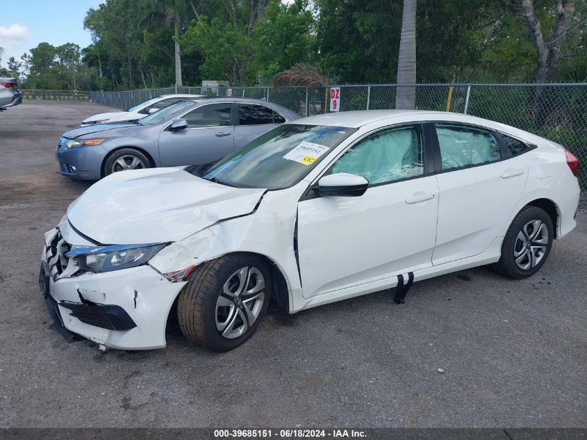 2018 Honda Civic Lx VIN: 19XFC2F50JE023870 Lot: 39685151