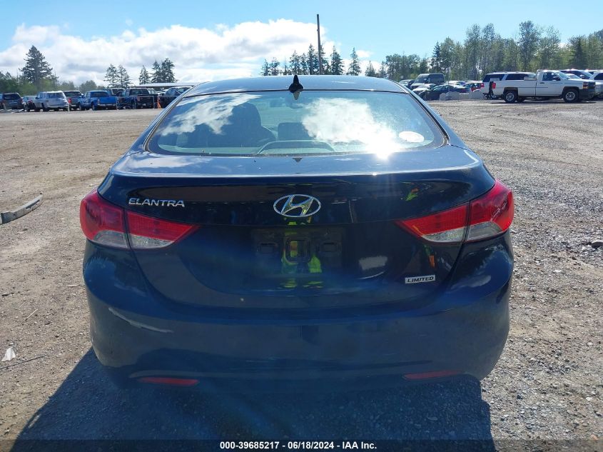 2013 Hyundai Elantra Limited VIN: KMHDH4AEXDU969407 Lot: 39685217