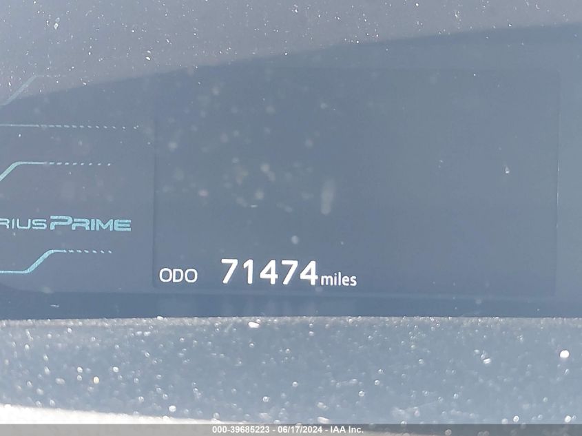 2019 Toyota Prius Prime Plus VIN: JTDKARFP2K3114405 Lot: 39685223