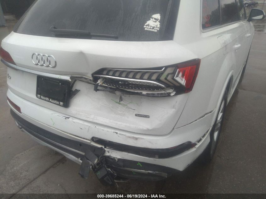 2021 Audi Q7 Premium Plus 45 Tfsi Quattro Tiptronic VIN: WA1LJAF75MD000640 Lot: 39685244